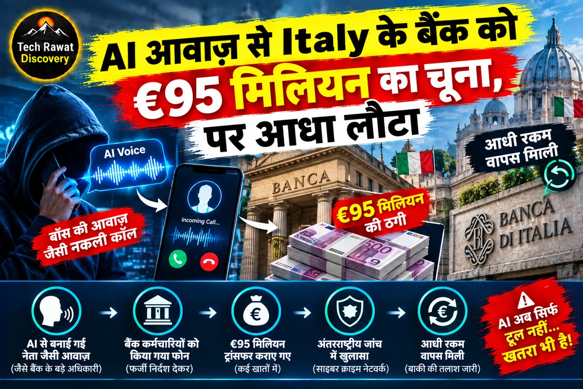 नकली AI आवाज़ से Bank को लगा €95 मिलियन का चूना — भारत के लिए चेतावनी