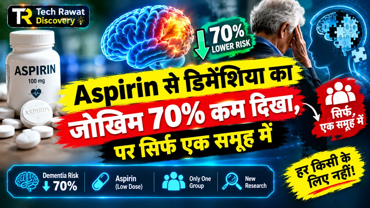 Aspirin से डिमेंशिया का जोखिम 70% कम दिखा, पर सिर्फ़ एक समूह में