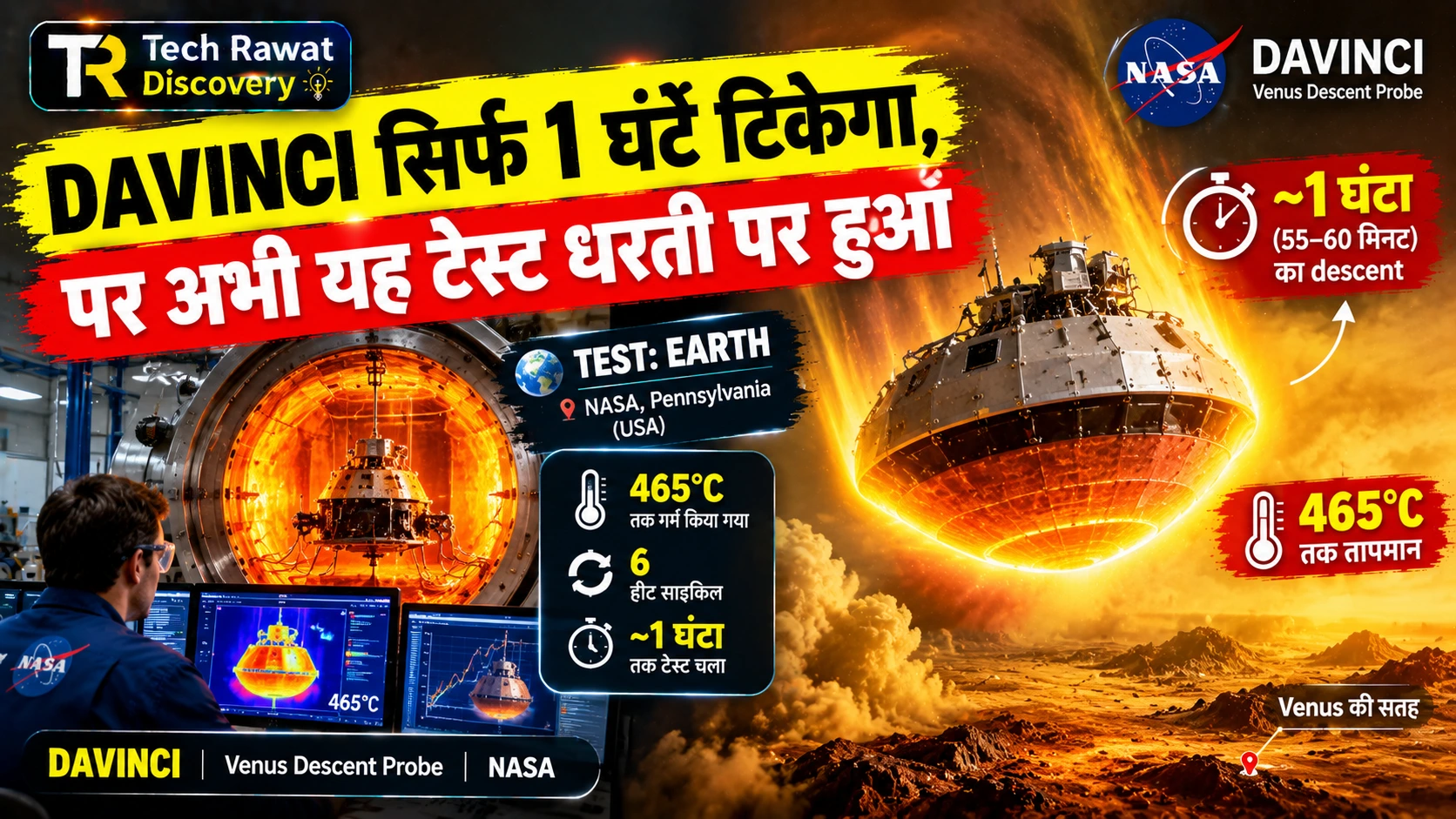 DAVINCI सिर्फ 1 घंटे टिकेगा, पर अभी यह टेस्ट धरती पर हुआ