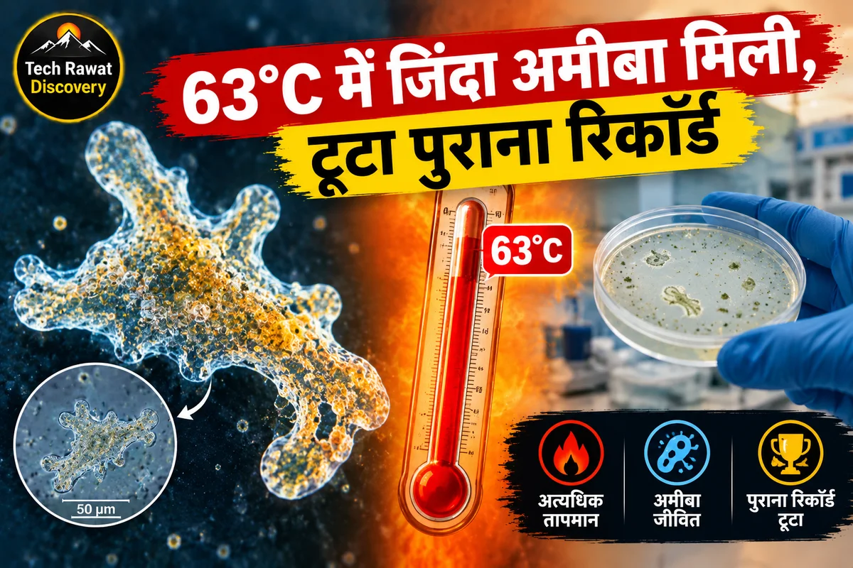 63°C की गर्मी में भी ज़िंदा मिली यह Amoeba — पुराना रिकॉर्ड टूटा