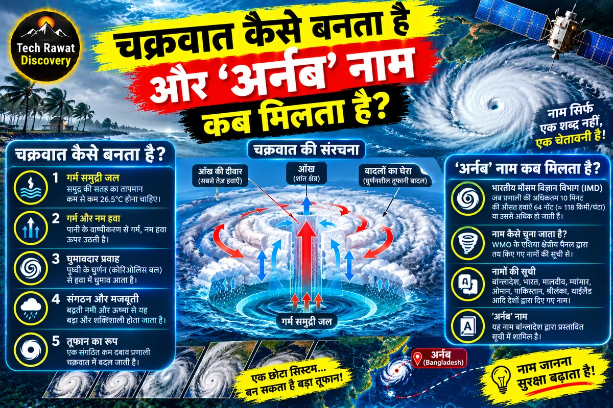चक्रवात कैसे बनता है और 'अर्नब' नाम कब मिलता है?