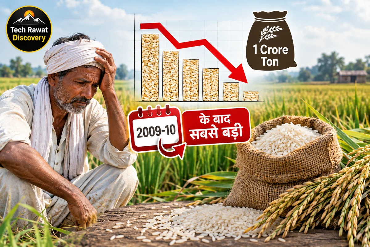 16 साल में सबसे बड़ी गिरावट — भारत का चावल उत्पादन क्यों घट रहा है?