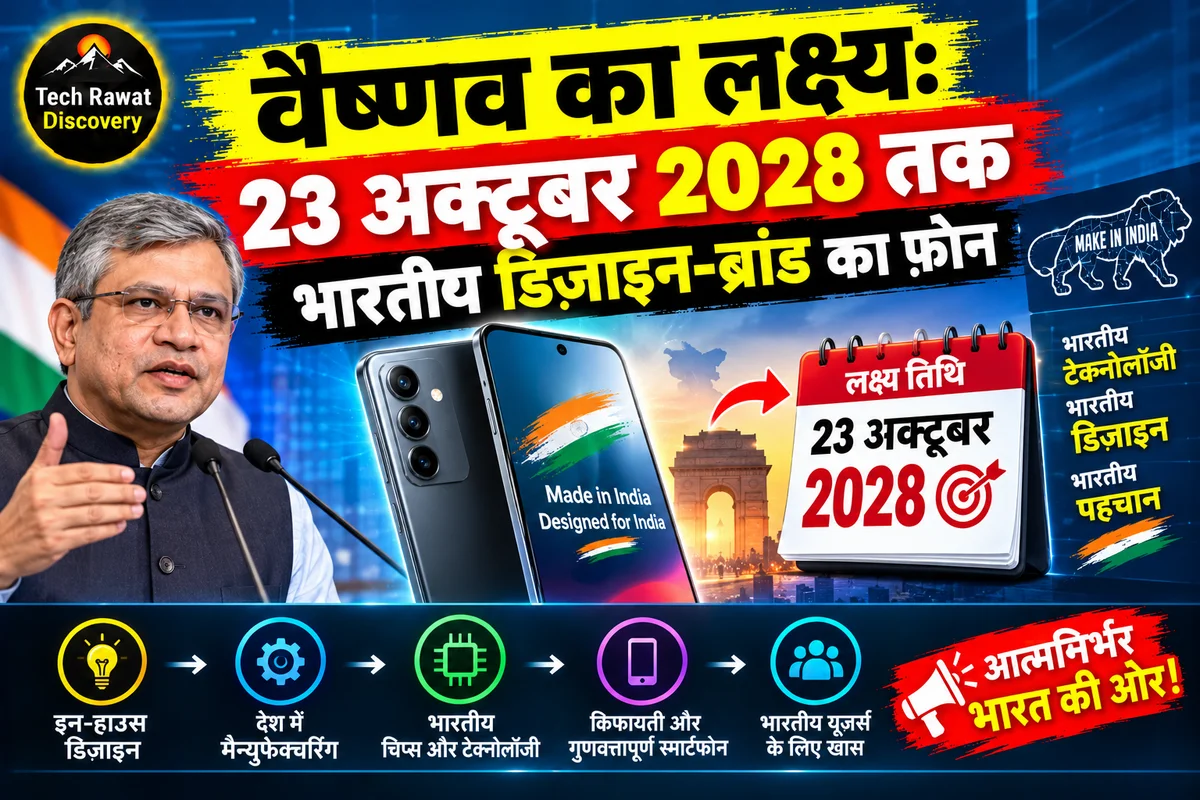 वैष्णव का लक्ष्य: 23 अक्टूबर 2028 तक भारतीय डिज़ाइन-ब्रांड का फ़ोन