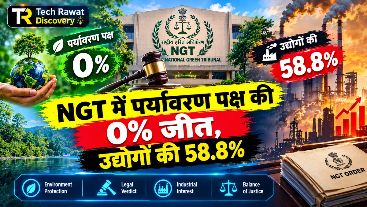 पर्यावरण के पक्ष में NGT में 0% जीत, उद्योगों की जीत 58.8%