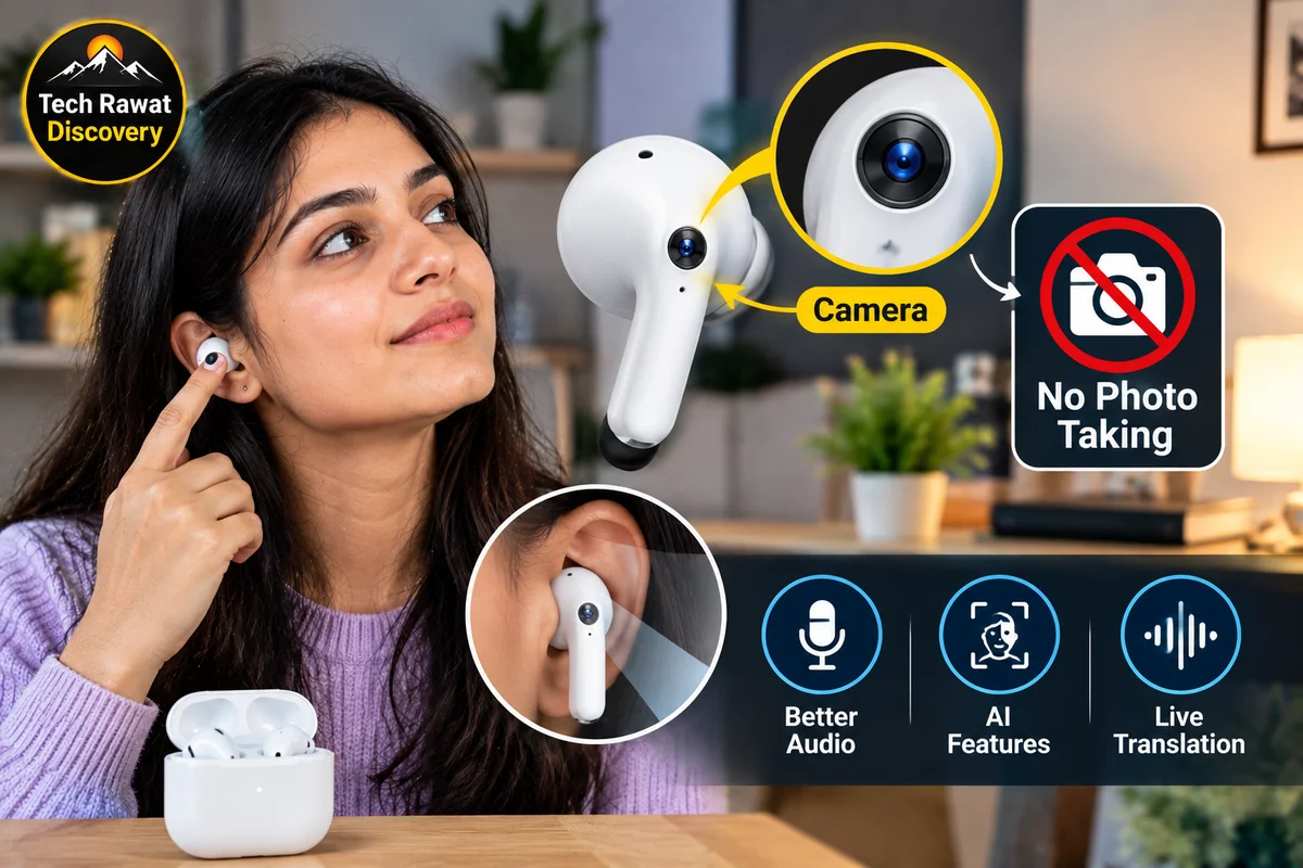 Earbuds में अब Camera भी होगा — पर तस्वीर नहीं, कुछ और खींचेगा