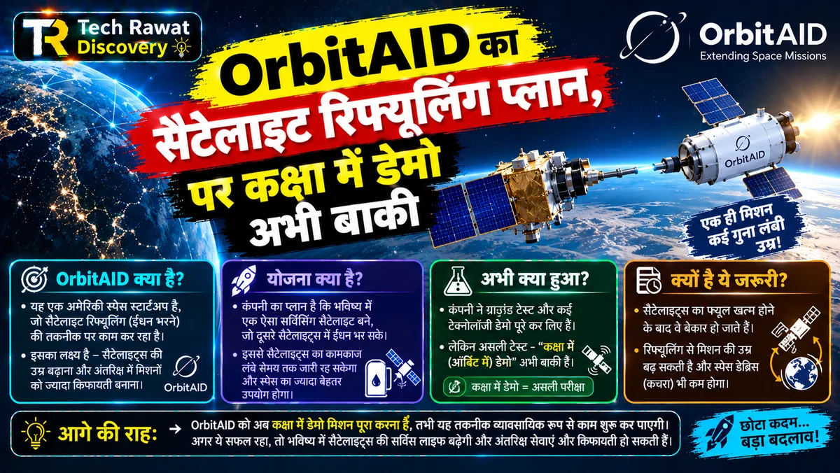 OrbitAID का सैटेलाइट रिफ्यूलिंग प्लान, पर कक्षा में डेमो अभी बाकी