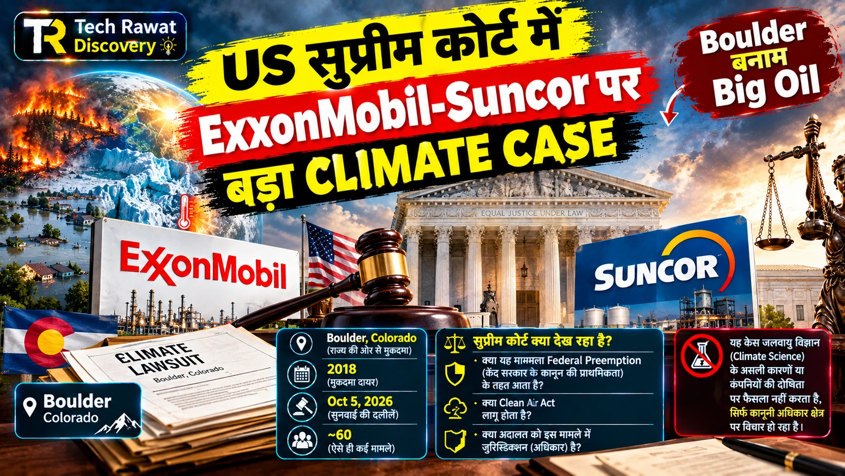 US सुप्रीम कोर्ट में ExxonMobil-Suncor पर बड़ा क्लाइमेट केस