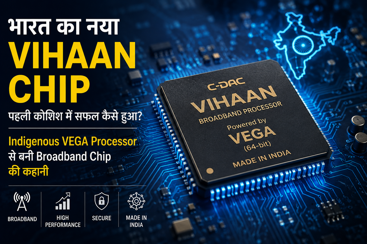 भारत का नया VIHAAN Chip पहली कोशिश में सफल कैसे हुआ? Indigenous VEGA Processor से बनी Broadband Chip की कहानी