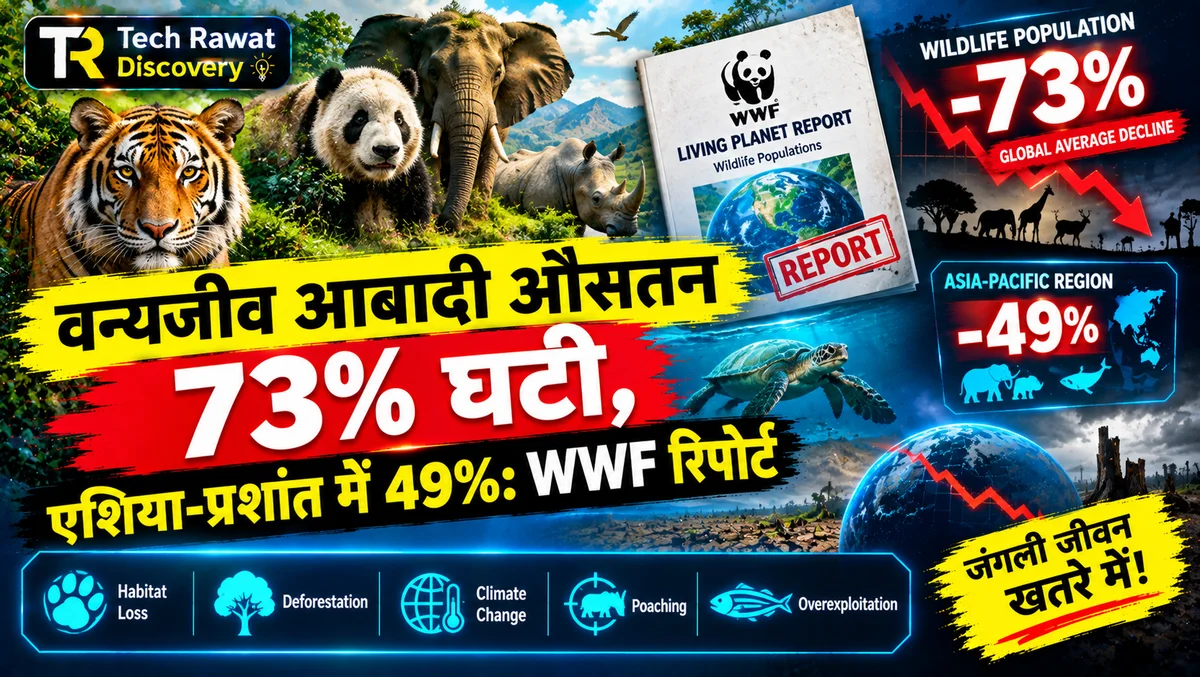 वन्यजीव आबादी औसतन 73% घटी, एशिया-प्रशांत में 49%: WWF रिपोर्ट